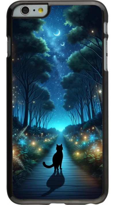 iPhone 6 Plus / 6s Plus Case Hülle - Schwarze Katze Spaziergang