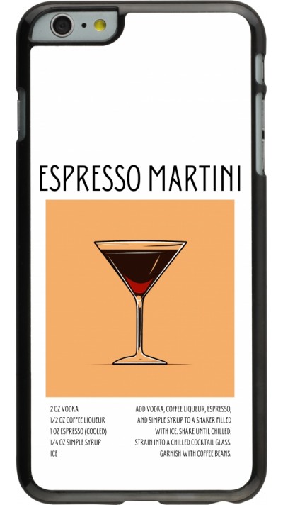 iPhone 6 Plus / 6s Plus Case Hülle - Cocktail Rezept Espresso Martini