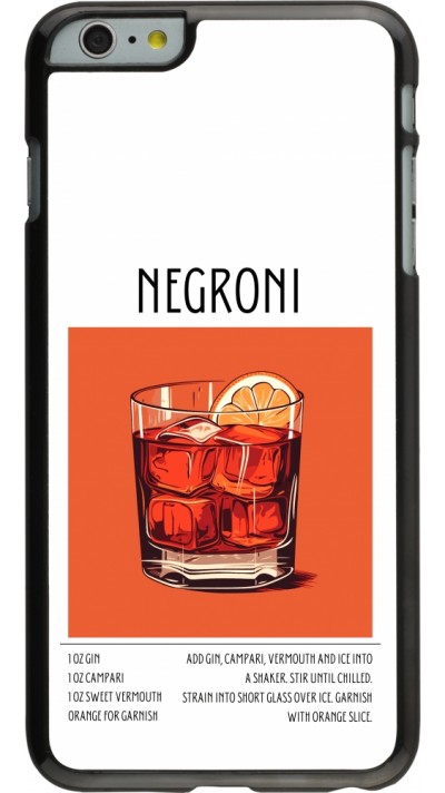 iPhone 6 Plus / 6s Plus Case Hülle - Cocktail Rezept Negroni