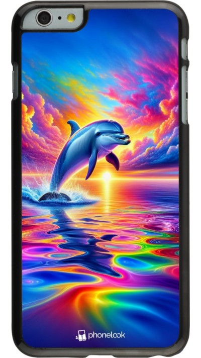 iPhone 6 Plus / 6s Plus Case Hülle - Glücklicher Regenbogen-Delfin