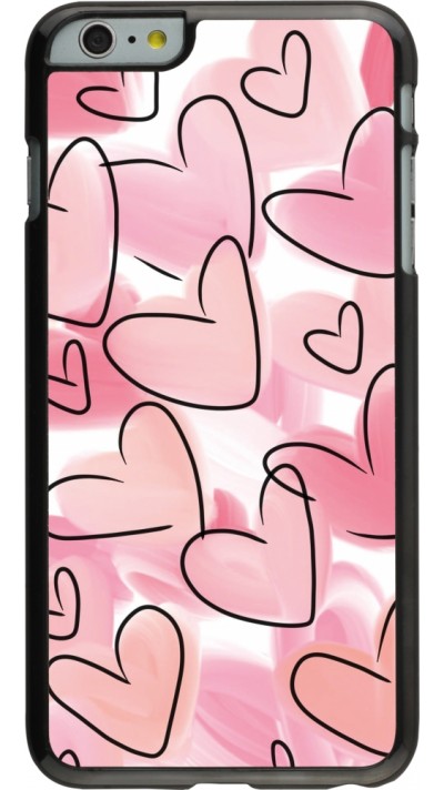 iPhone 6 Plus / 6s Plus Case Hülle - Easter 2023 pink hearts