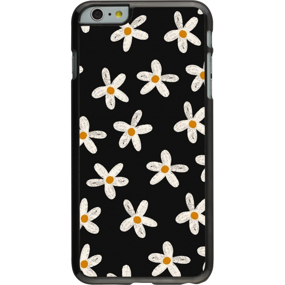 iPhone 6 Plus / 6s Plus Case Hülle - Easter 2024 white on black flower