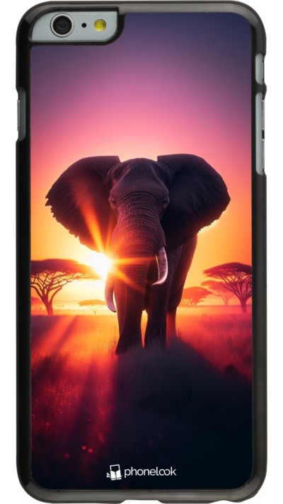 iPhone 6 Plus / 6s Plus Case Hülle - Elefant Sonnenaufgang Schönheit