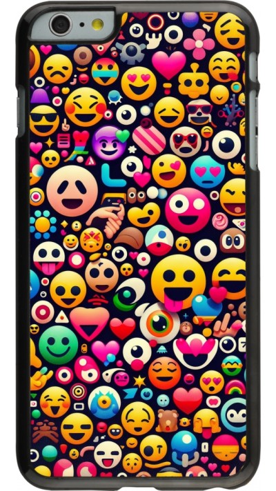 iPhone 6 Plus / 6s Plus Case Hülle - Emoji Mix Farbe