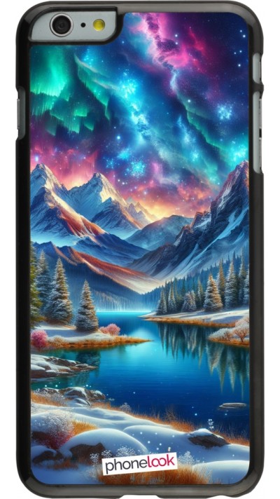 iPhone 6 Plus / 6s Plus Case Hülle - Fantasiebergsee Himmel Sterne