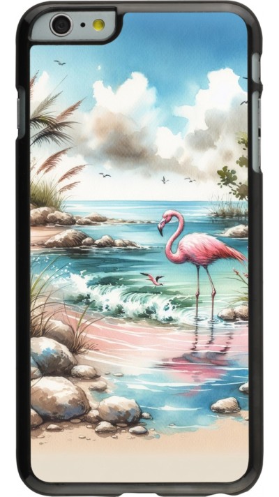 iPhone 6 Plus / 6s Plus Case Hülle - Flamingo Aquarell