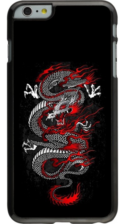 iPhone 6 Plus / 6s Plus Case Hülle - Japanese style Dragon Tattoo Red Black