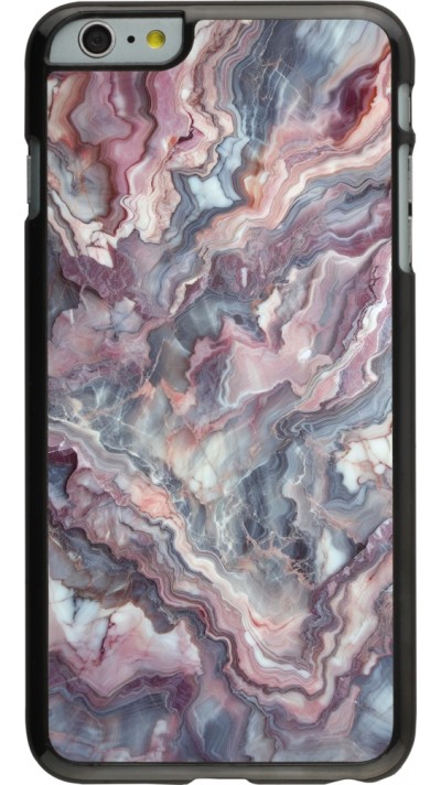 iPhone 6 Plus / 6s Plus Case Hülle - Violetter silberner Marmor