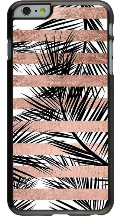 Hülle iPhone 6 Plus / 6s Plus - Palm trees gold stripes