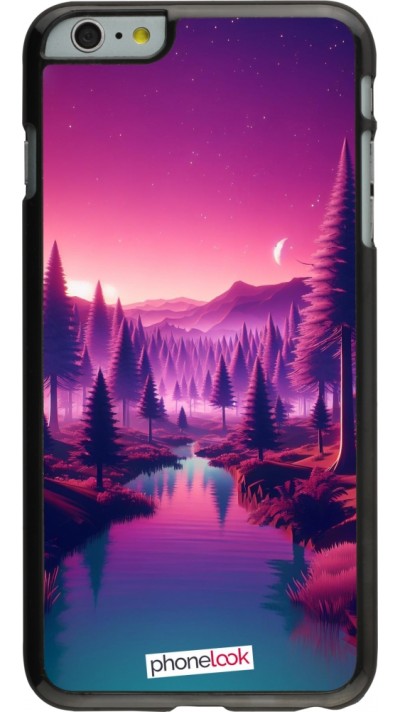 iPhone 6 Plus / 6s Plus Case Hülle - Lila-rosa Landschaft