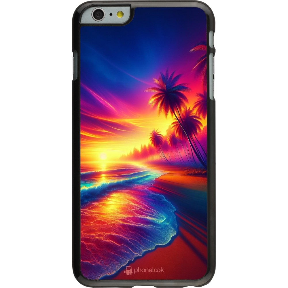 iPhone 6 Plus / 6s Plus Case Hülle - Strand Sonnenuntergang auffällig