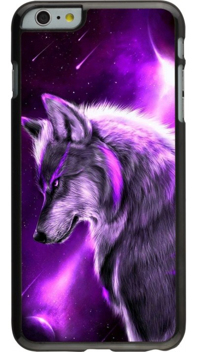 Hülle iPhone 6 Plus / 6s Plus - Purple Sky Wolf