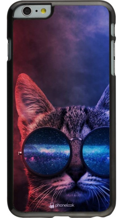 Hülle iPhone 6 Plus / 6s Plus - Red Blue Cat Glasses