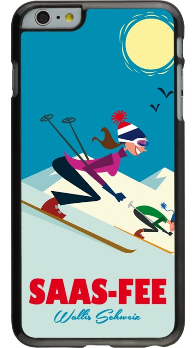 iPhone 6 Plus / 6s Plus Case Hülle - Saas-Fee Ski Downhill