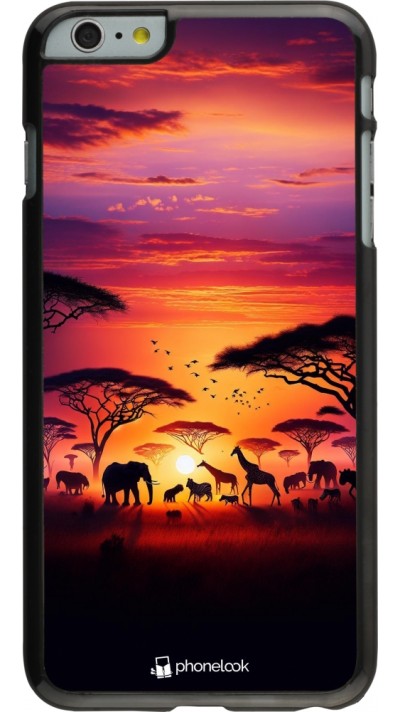 iPhone 6 Plus / 6s Plus Case Hülle - Safari Sonnenuntergang Wildtiere