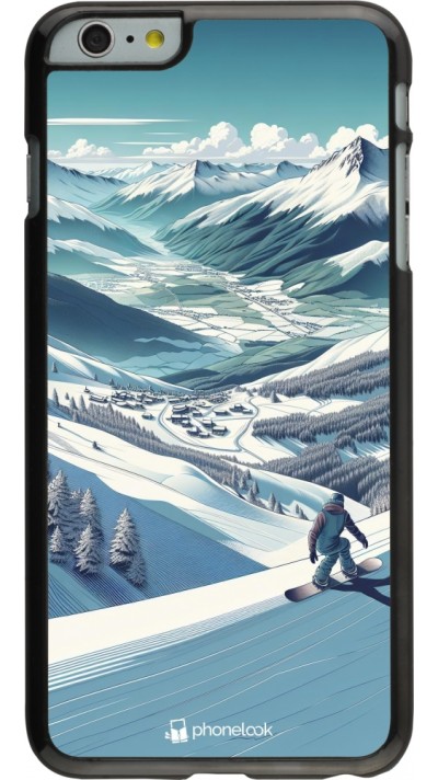 iPhone 6 Plus / 6s Plus Case Hülle - Snowboarder Berg