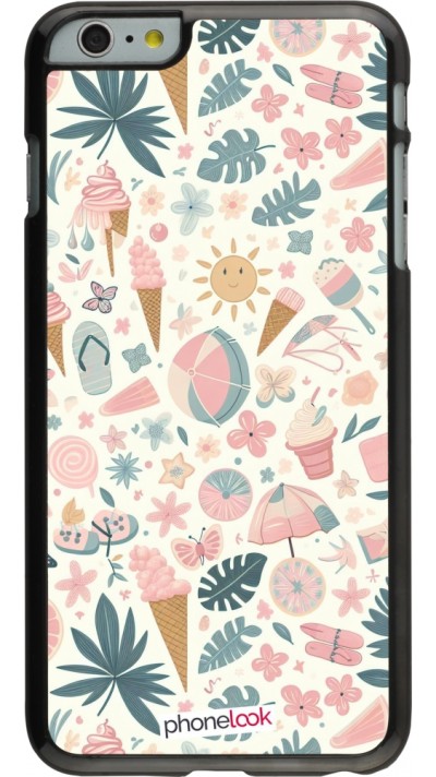 iPhone 6 Plus / 6s Plus Case Hülle - Sommer Pink Muster