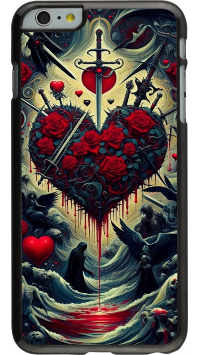 iPhone 6 Plus / 6s Plus Case Hülle - Dunkle Liebe Herz Blut