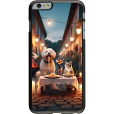 iPhone 6 Plus / 6s Plus Case Hülle - Valentin 2024 Hund & Katze Kerzenlicht