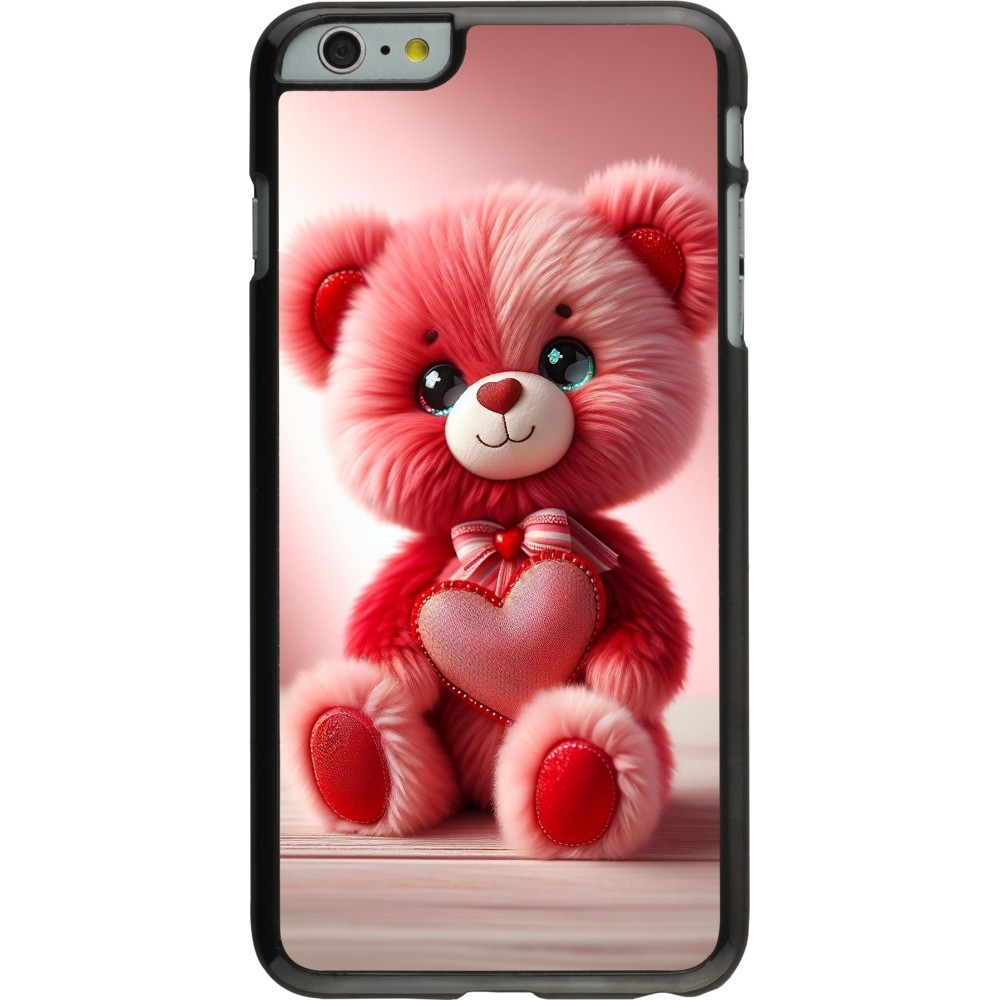 iPhone 6 Plus / 6s Plus Case Hülle - Valentin 2024 Rosaroter Teddybär