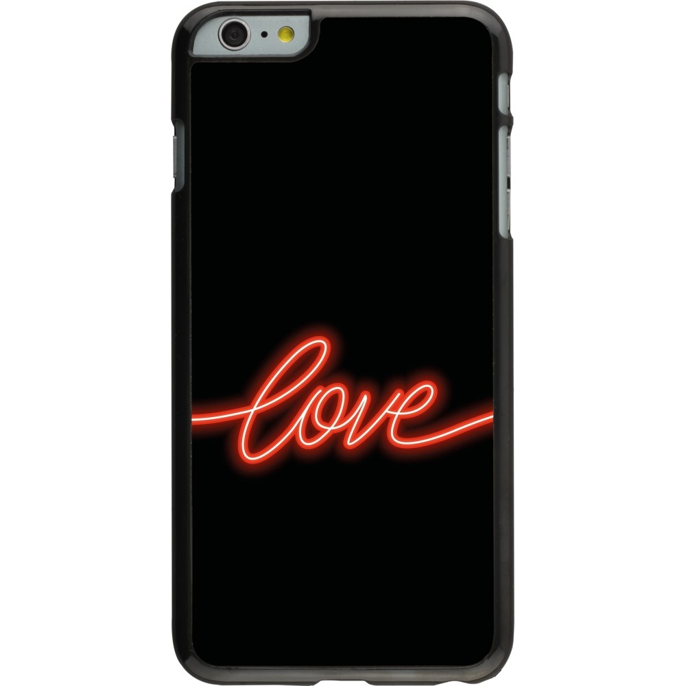 iPhone 6 Plus / 6s Plus Case Hülle - Valentine 2023 neon love