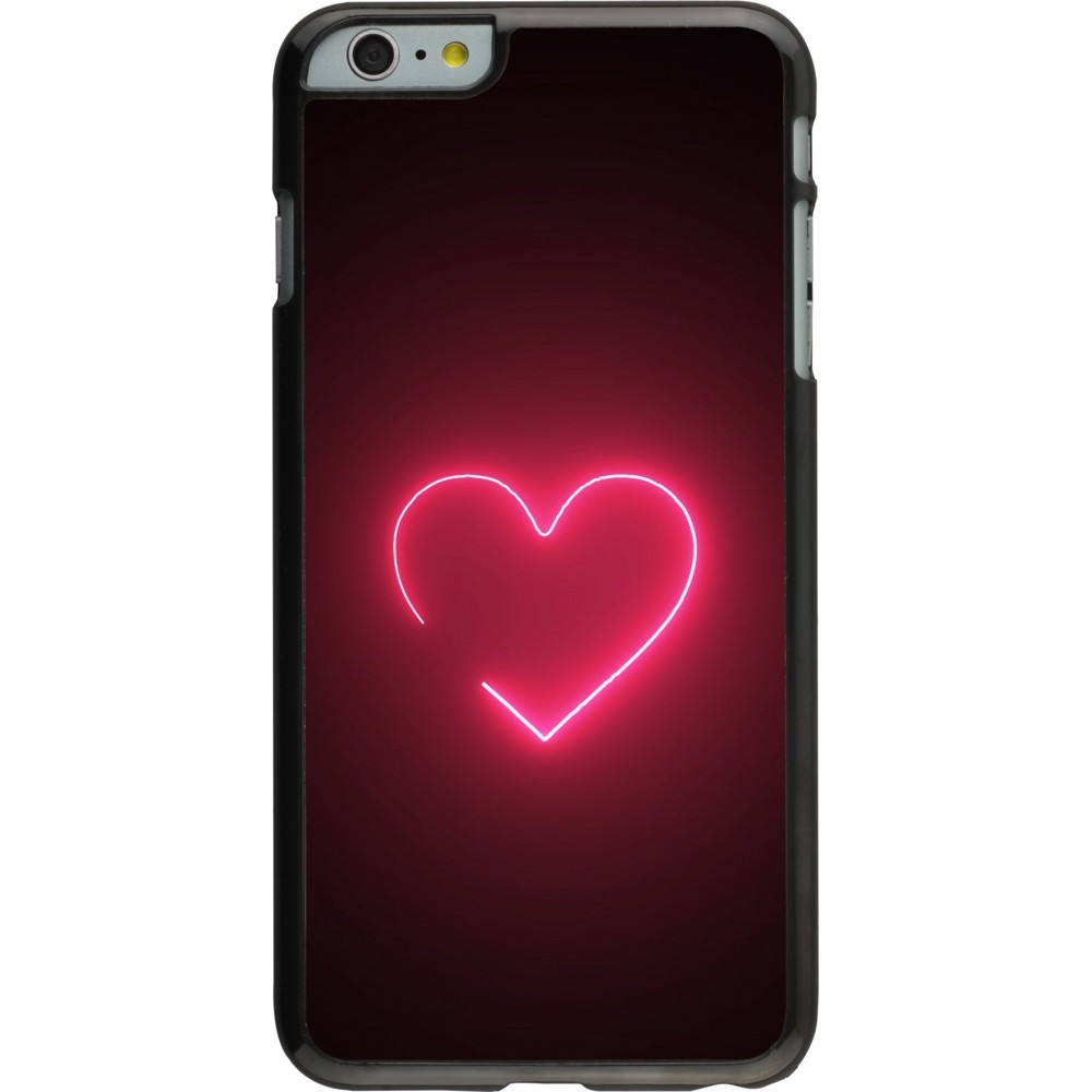 iPhone 6 Plus / 6s Plus Case Hülle - Valentine 2023 single neon heart