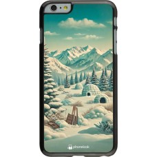 iPhone 6 Plus / 6s Plus Case Hülle - Vintage Schneebedeckter Berg Iglu