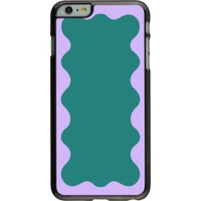 iPhone 6 Plus / 6s Plus Case Hülle - Wavy Rectangle Green Purple