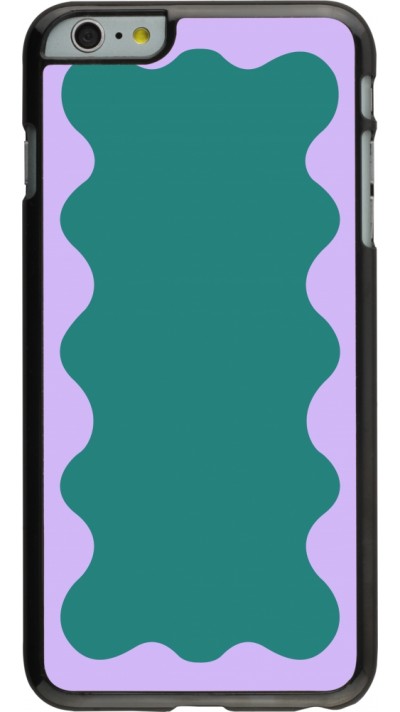 iPhone 6 Plus / 6s Plus Case Hülle - Wavy Rectangle Green Purple