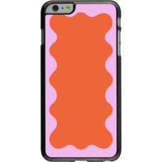 iPhone 6 Plus / 6s Plus Case Hülle - Wavy Rectangle Orange Pink