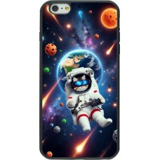 iPhone 6 Plus / 6s Plus Case Hülle - Silikon schwarz VR SpaceCat Odyssee