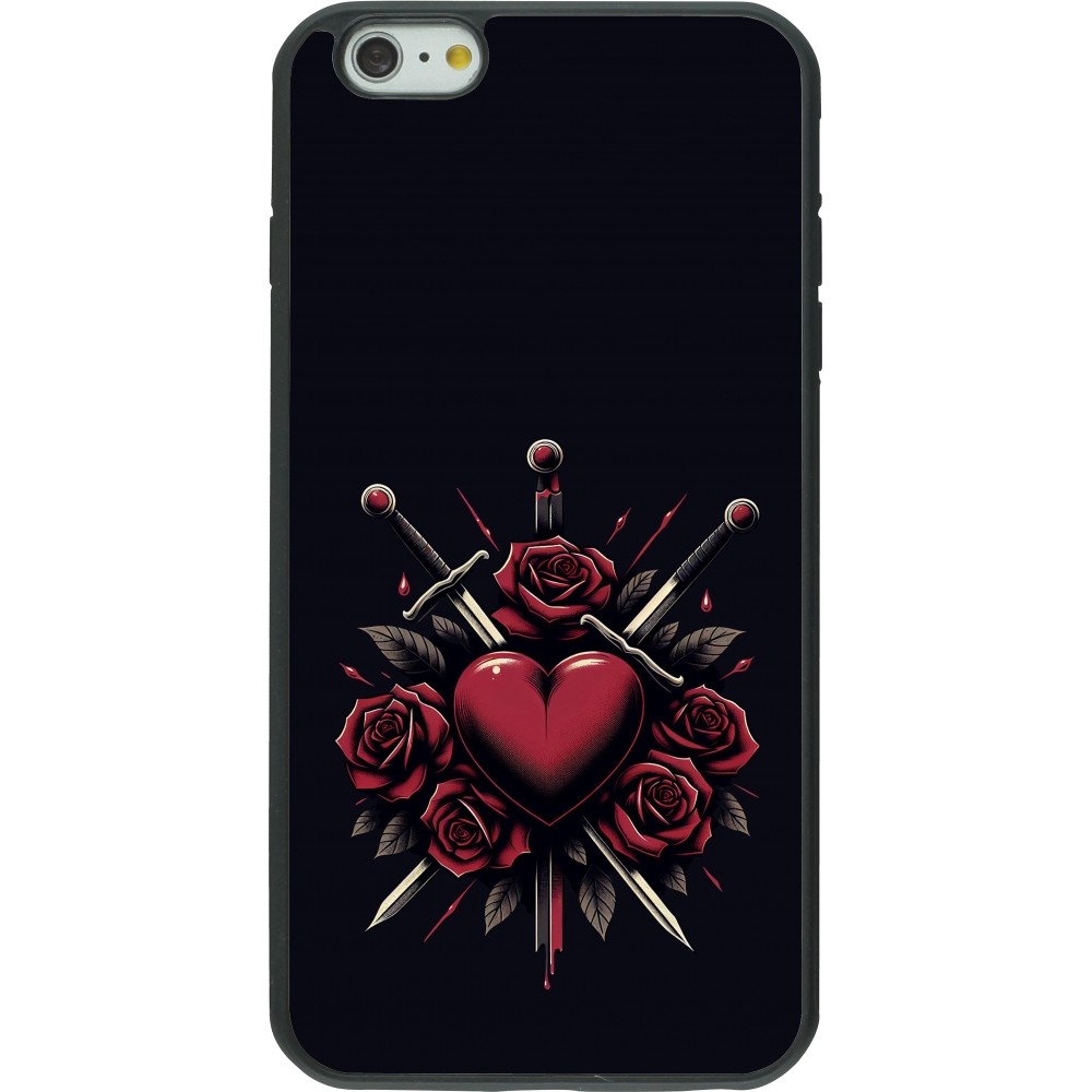 iPhone 6 Plus / 6s Plus Case Hülle - Silikon schwarz Valentine 2024 gothic love