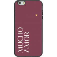 iPhone 6 Plus / 6s Plus Case Hülle - Silikon schwarz Valentine 2024 mucho amor rosado