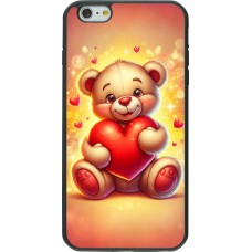 iPhone 6 Plus / 6s Plus Case Hülle - Silikon schwarz Valentin 2024 Teddy Liebe