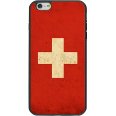 Hülle iPhone 6 Plus / 6s Plus - Silikon schwarz Vintage Flag SWISS