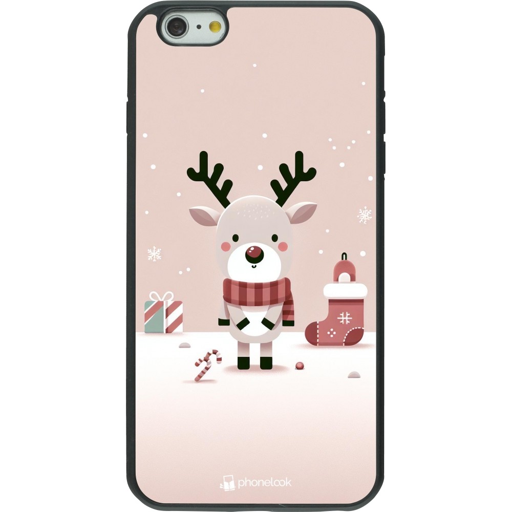 iPhone 6 Plus / 6s Plus Case Hülle - Silikon schwarz Weihnachten 2023 Choupinette Rentier