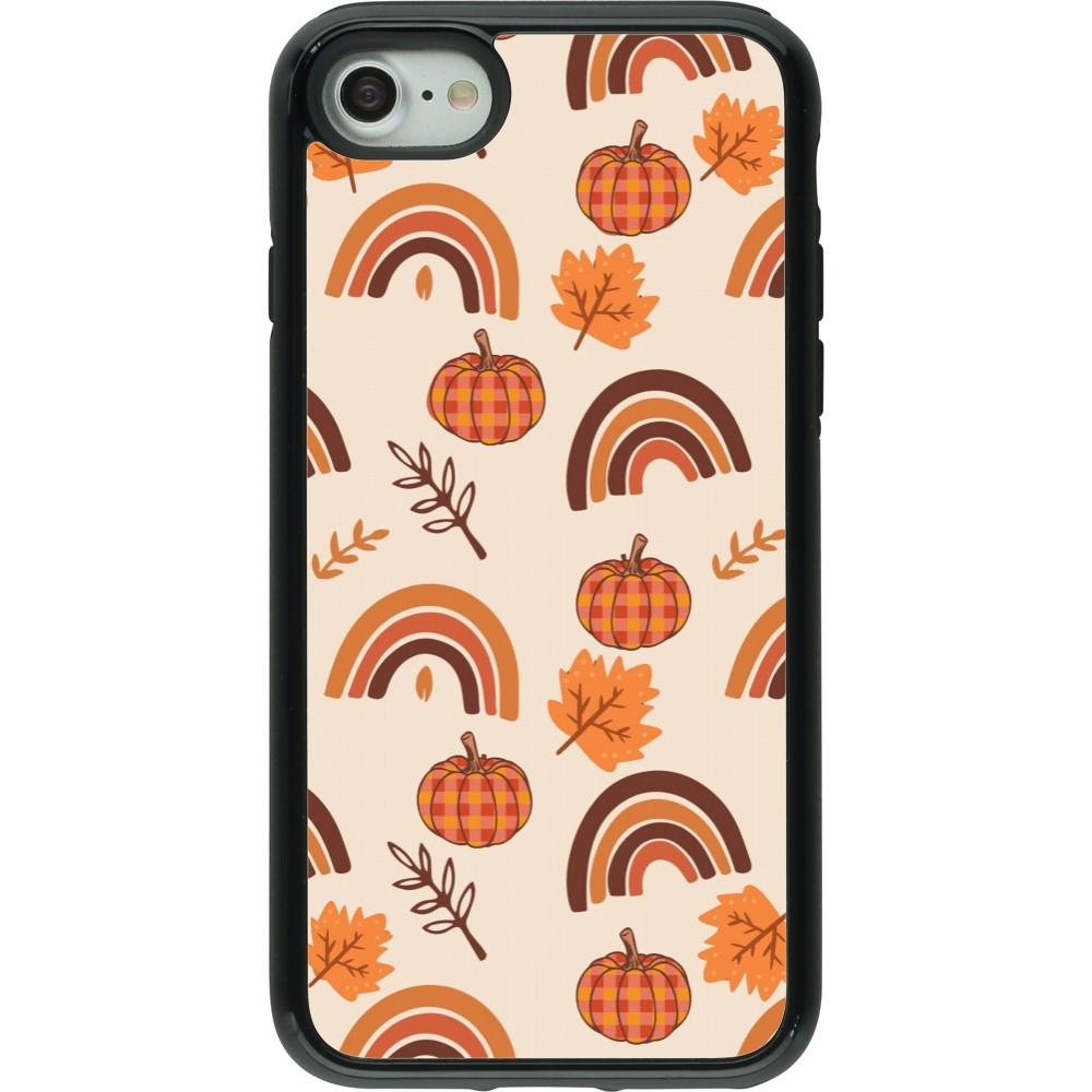 iPhone 7 / 8 / SE (2020, 2022) Case Hülle - Hybrid Armor schwarz Autumn 2024 rainbow