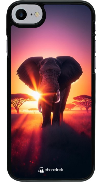 iPhone 7 / 8 / SE (2020, 2022) Case Hülle - Elefant Sonnenaufgang Schönheit