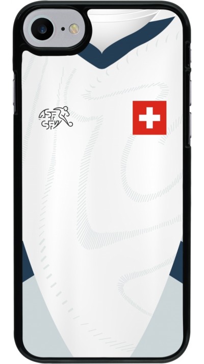 Coque iPhone 7 / 8 / SE (2020, 2022) - Maillot de football Suisse Extérieur personnalisable