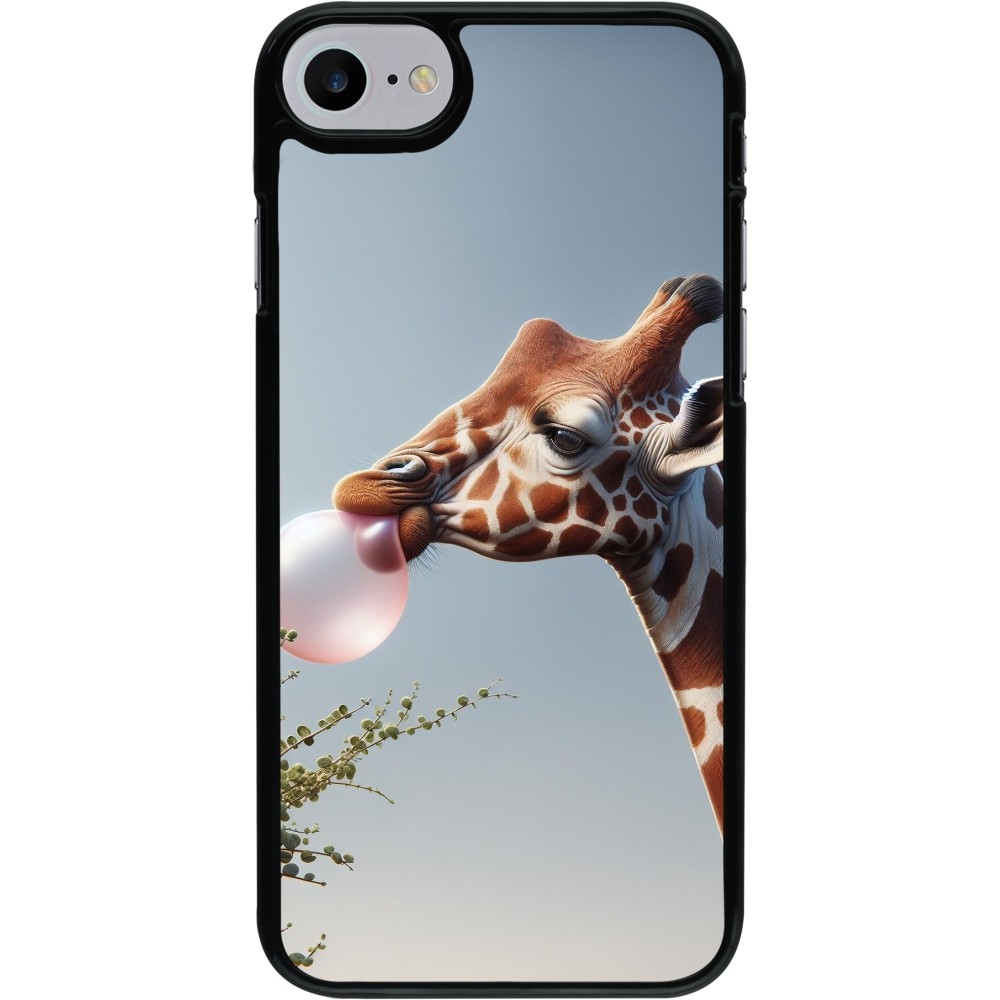 iPhone 7 / 8 / SE (2020, 2022) Case Hülle - Giraffe mit Blase