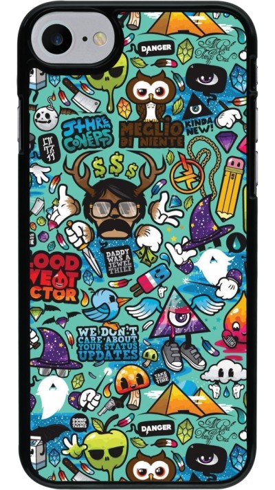 iPhone 7 / 8 / SE (2020, 2022) Case Hülle - Mixed Cartoons Turquoise