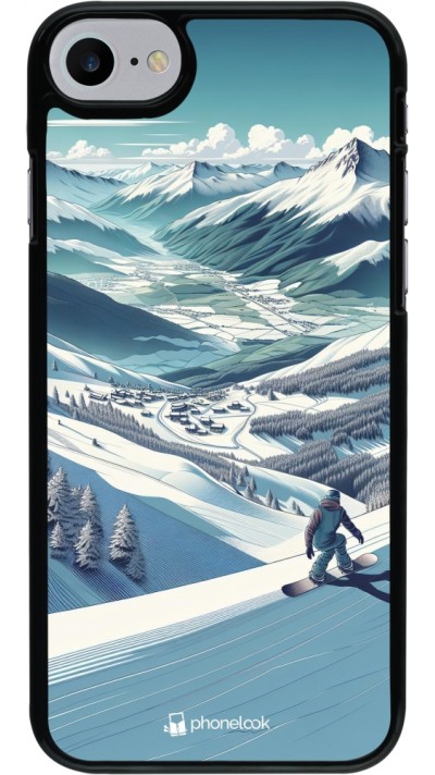 iPhone 7 / 8 / SE (2020, 2022) Case Hülle - Snowboarder Berg