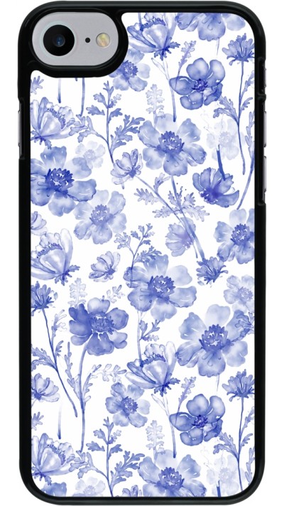 iPhone 7 / 8 / SE (2020, 2022) Case Hülle - Spring 23 watercolor blue flowers