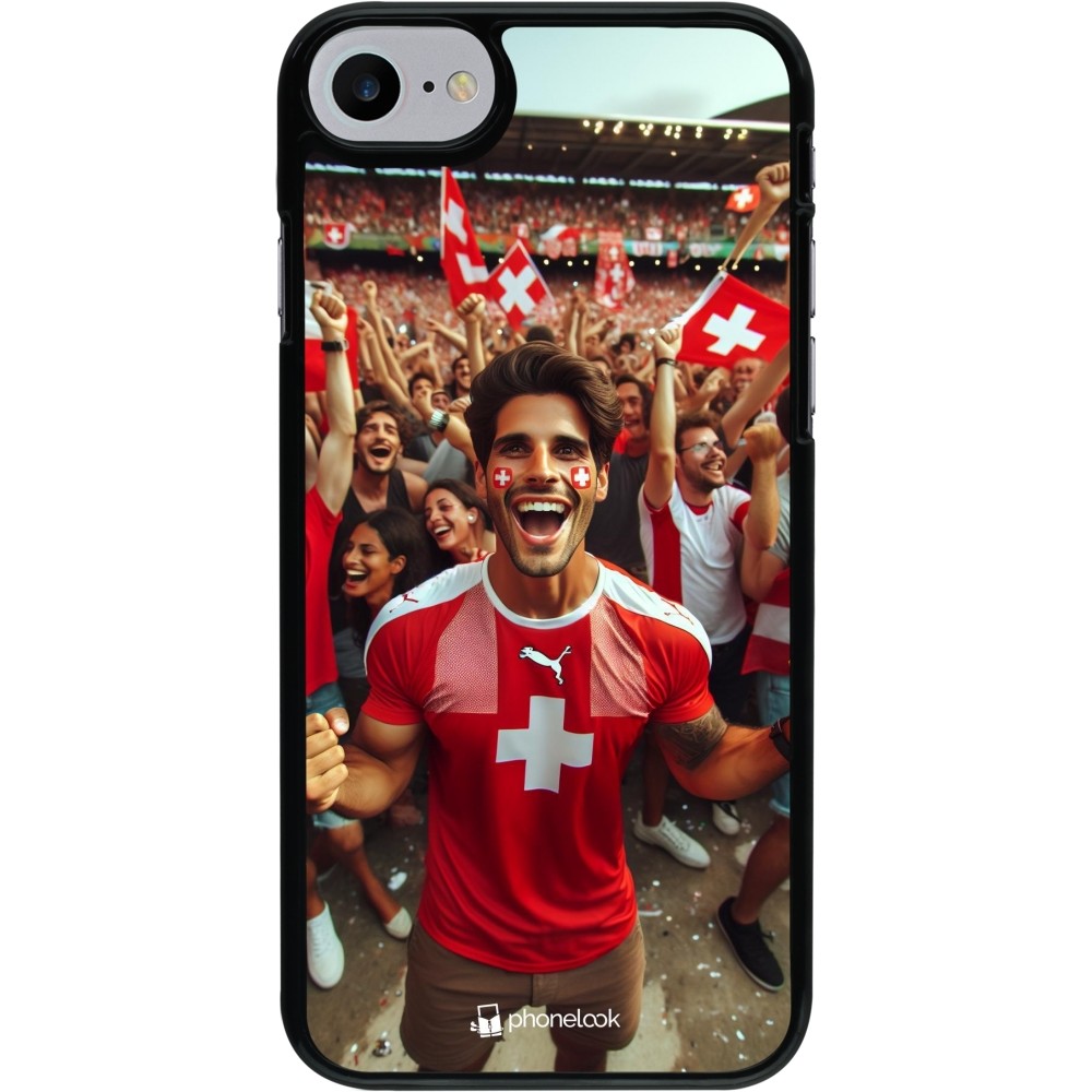 iPhone 7 / 8 / SE (2020, 2022) Case Hülle - Schweizer Fan Euro 2024