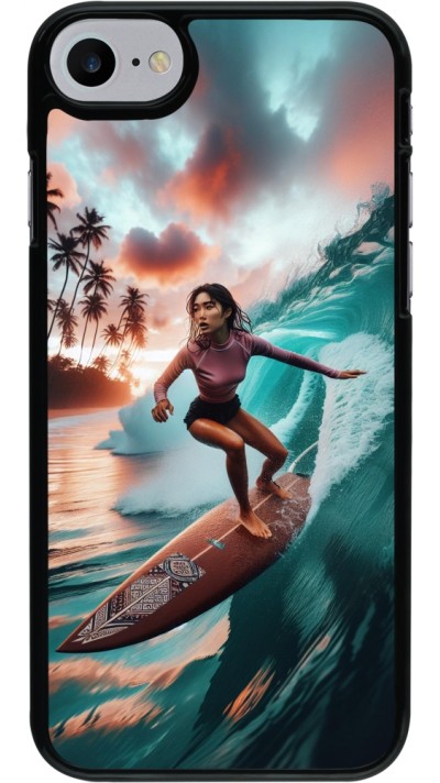 iPhone 7 / 8 / SE (2020, 2022) Case Hülle - Surferin aus Bali