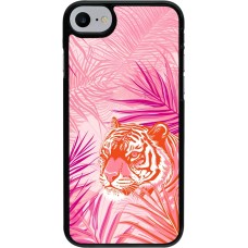 iPhone 7 / 8 / SE (2020, 2022) Case Hülle - Tiger Palmen rosa