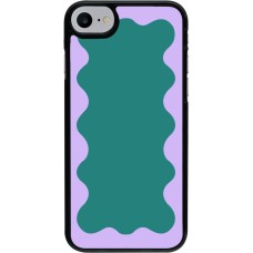 iPhone 7 / 8 / SE (2020, 2022) Case Hülle - Wavy Rectangle Green Purple