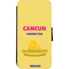 iPhone 7 / 8 / SE (2020, 2022) Case Hülle - Wallet schwarz Pop Summer Destination Cancun