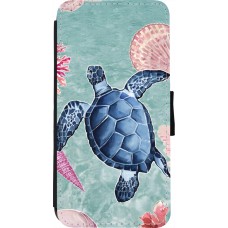 iPhone 7 / 8 / SE (2020, 2022) Case Hülle - Wallet schwarz Preppy Turtle