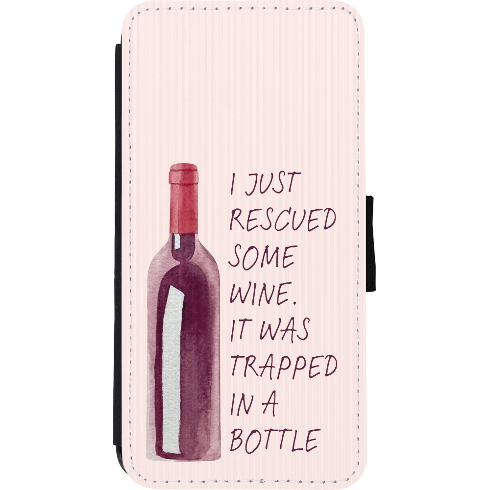 iPhone 7 / 8 / SE (2020, 2022) Case Hülle - Wallet schwarz I just rescued some wine